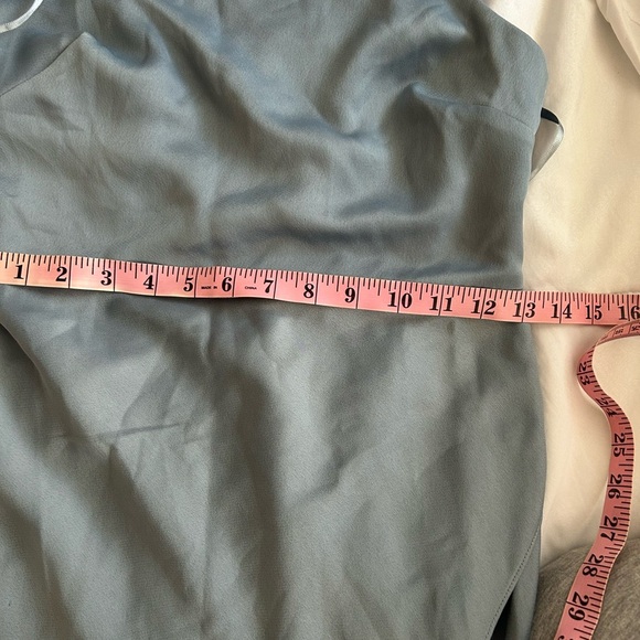 BHLDN Dylan one shoulder satin side slit gown NWT - Picture 15 of 16